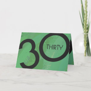 Green 30 Decade Birthday Card