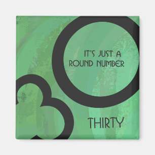 Green 30 Decade Birthday Magnet