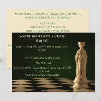 Green 30th Birthday Party Chess Queen