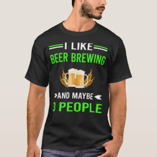 Green 3 People Beer Brewing Brew Brewer T-Shirt