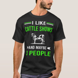 Green 3 People Cattle Show Cow Show T-Shirt