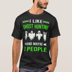 Green 3 People Ghost Hunting Paranormal T-Shirt