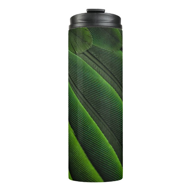 Green 3D wallpaper Thermal Tumbler (Front)
