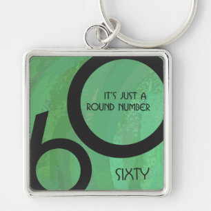 Green 60 Decade Birthday Keychain