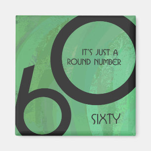 Green 60 Decade Birthday Magnet