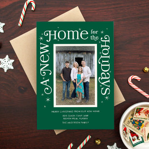 Green A New Home for the Holidays Photo  Holiday Card