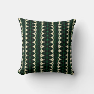 Green abstract africa throw pillow