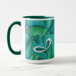 Green Abstract Art Mug