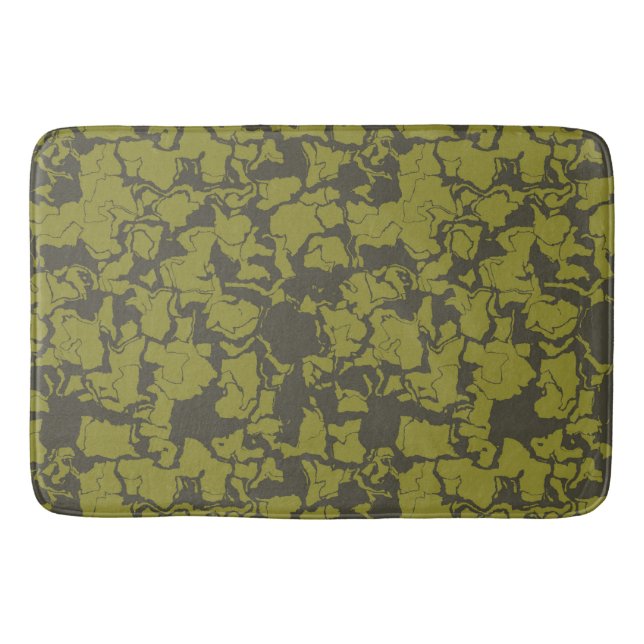 Green abstract bath mat (Front)