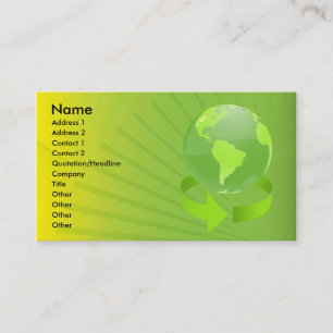 GREEN ABSTRACT EARTH DESIGN BUSINESS CARD