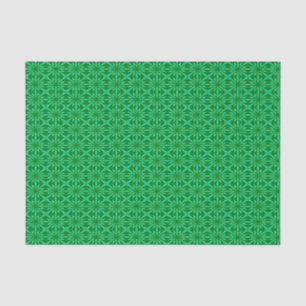 Green Abstract Floral Pattern Tissue Paper