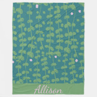 Green Abstract Floral Vines Pattern Personalized
