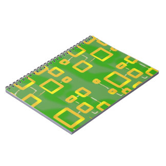 Green Abstract Geometric Spiral Photo Notebook