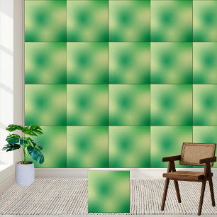 Green Abstract Gradient Ceramic Tile 