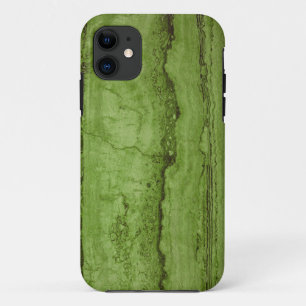 Green abstract Granite stone marble pattern iPhone 11 Case