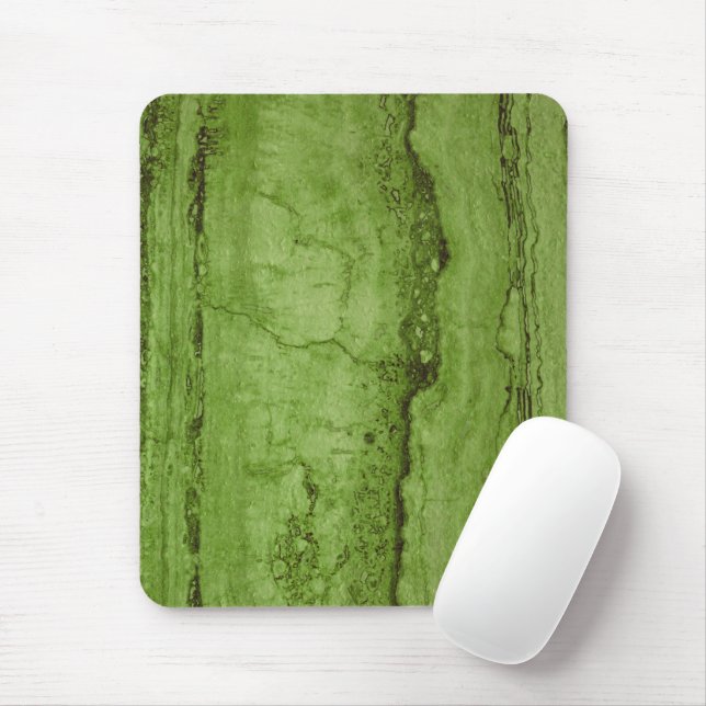 Green abstract Granite | stone marble pattern Mouse Pad (With Mouse)
