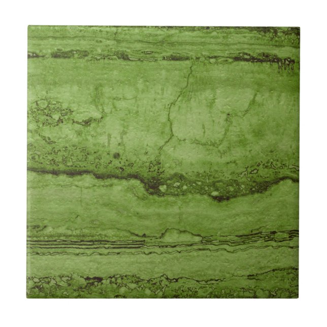 Green abstract Granite | stone marble pattern Tile (Front)