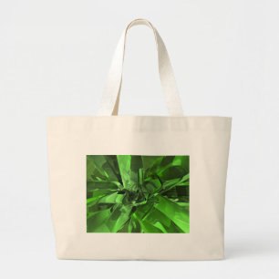 Green Abstract Large Tote Bag
