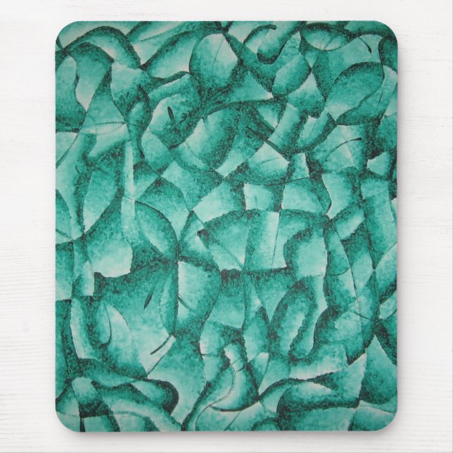 Green abstract mouse pad (Front)