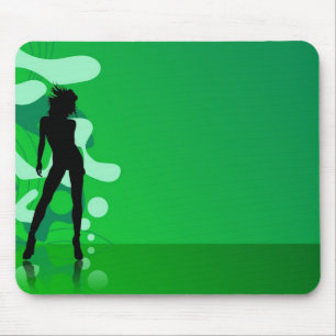 green abstract mousepad