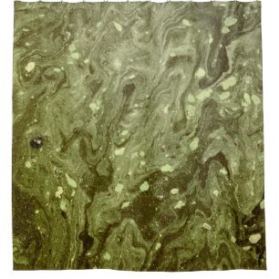 Green abstract painting