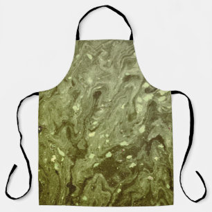 Green abstract painting apron