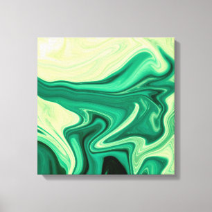 Green Abstract Painting Canvas Print