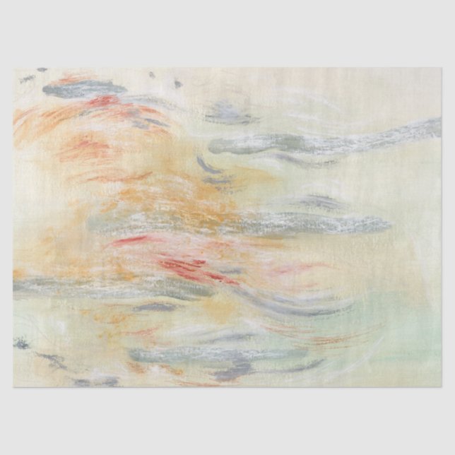 Green Abstract Pattern Decoupage Tissue Paper (Front)