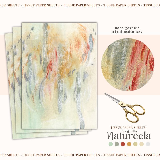 Green Abstract Pattern Decoupage Tissue Paper (Creator Uploaded)