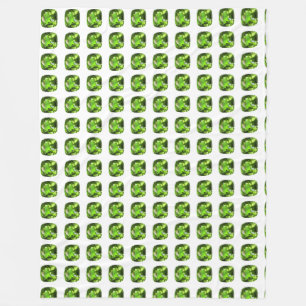 Green Abstract Pattern Fleece Blanket