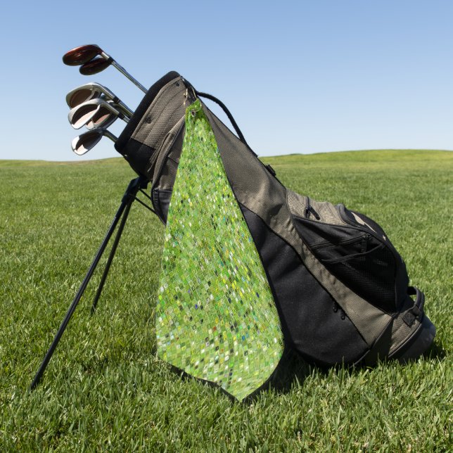 GREEN Abstract Pattern Golf Towel (Green)