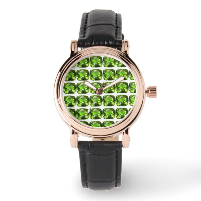 Green Abstract Pattern Watch (Front)