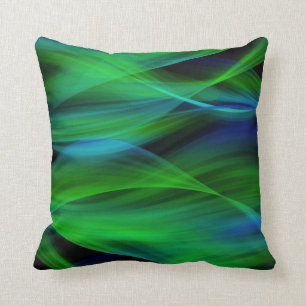 Green Abstract Pillow