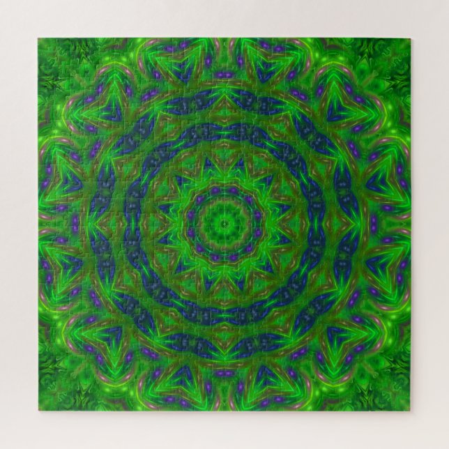 Green Abstract Puzzle (Vertical)