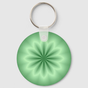 Green Abstract Star Keychain