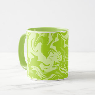 Green Abstract Swirls Mug