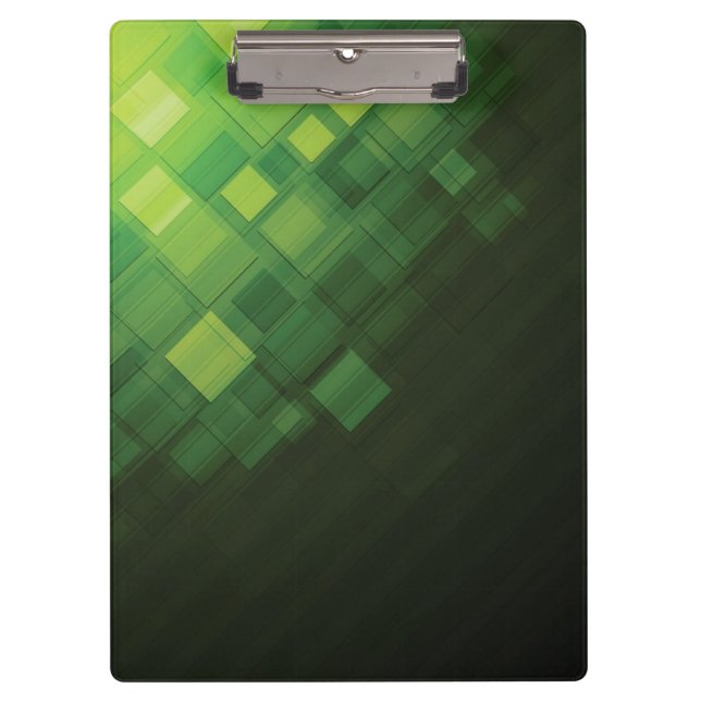 Green abstract technology design clipboard (Front)
