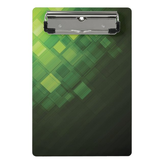 Green abstract technology design mini clipboard (Front)