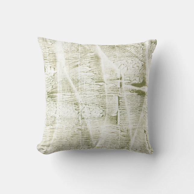 Green abstract throw pillow (Front)