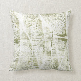 Green abstract throw pillow