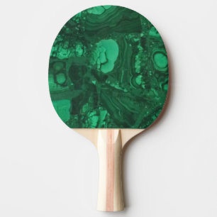 Green Abstract Vibrant Swirls Gemstone Ping Pong Paddle