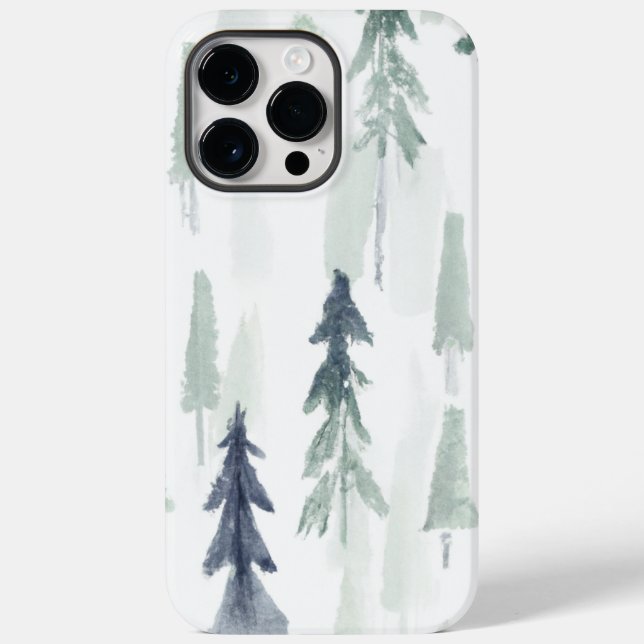 Green Abstract watercolor Forest iPhone case (Back)