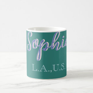 GREEN add name girl boss text PURPLE elegant Coffee Mug