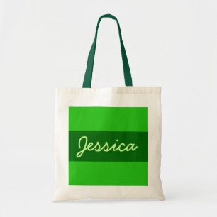 green Add your name Tote Bag