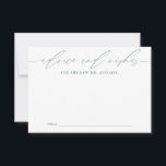 Green Advice for Newlyweds Keepsake Card<br><div class="desc">These beautifully designed cards offer a unique way for wedding guests to share their heartfelt advice and wishes with the bride and groom. Ideal for adding a personal touch to your special day, these cards ensure cherished keepsakes for the happy couple. Perfect for wedding receptions, bridal showers, and engagement parties....</div>