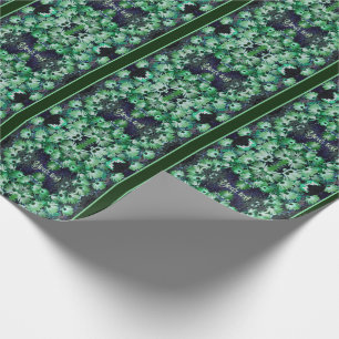 Green African Daisy Flowers Personalized  Wrapping Paper
