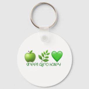 Green Afro Honey Keychain