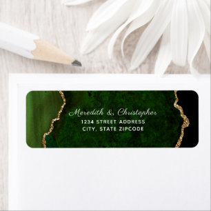 Green Agate Gold Parties scintillant Mariage Adres