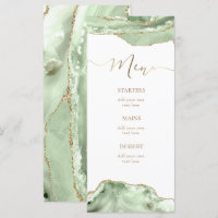 green agate Menu
