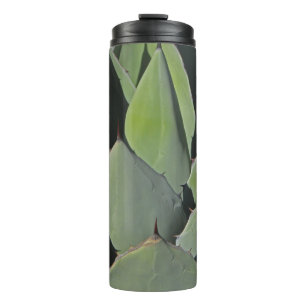 Green Agave Leaves Botanical Photo Southwest Thermal Tumbler